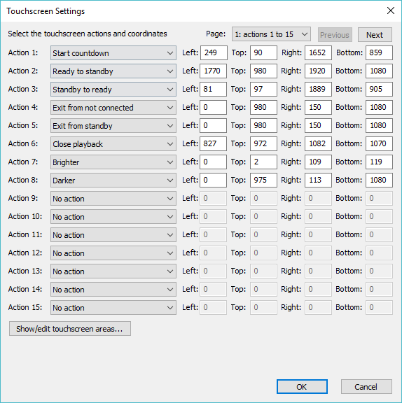 touchscreen settings